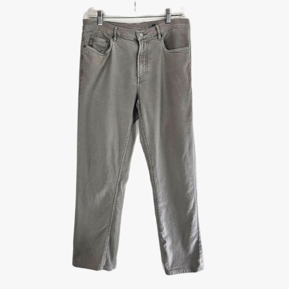 Faherty Stretch Terry Jeans Gray 32X26 Hemmed